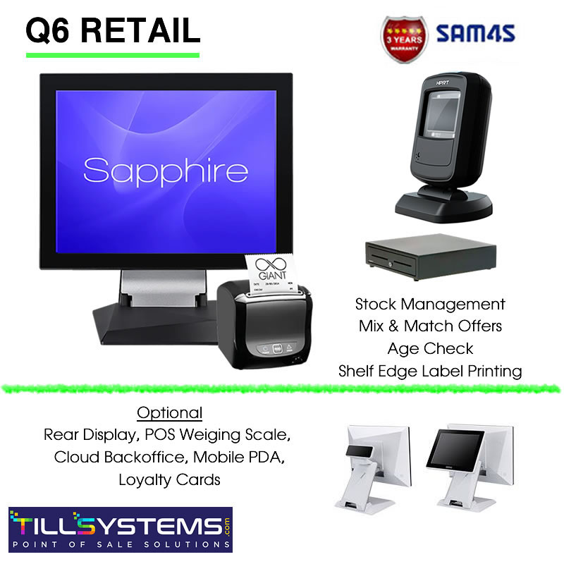 Sam4s Q6 (Sapphire) Retail EPoS System